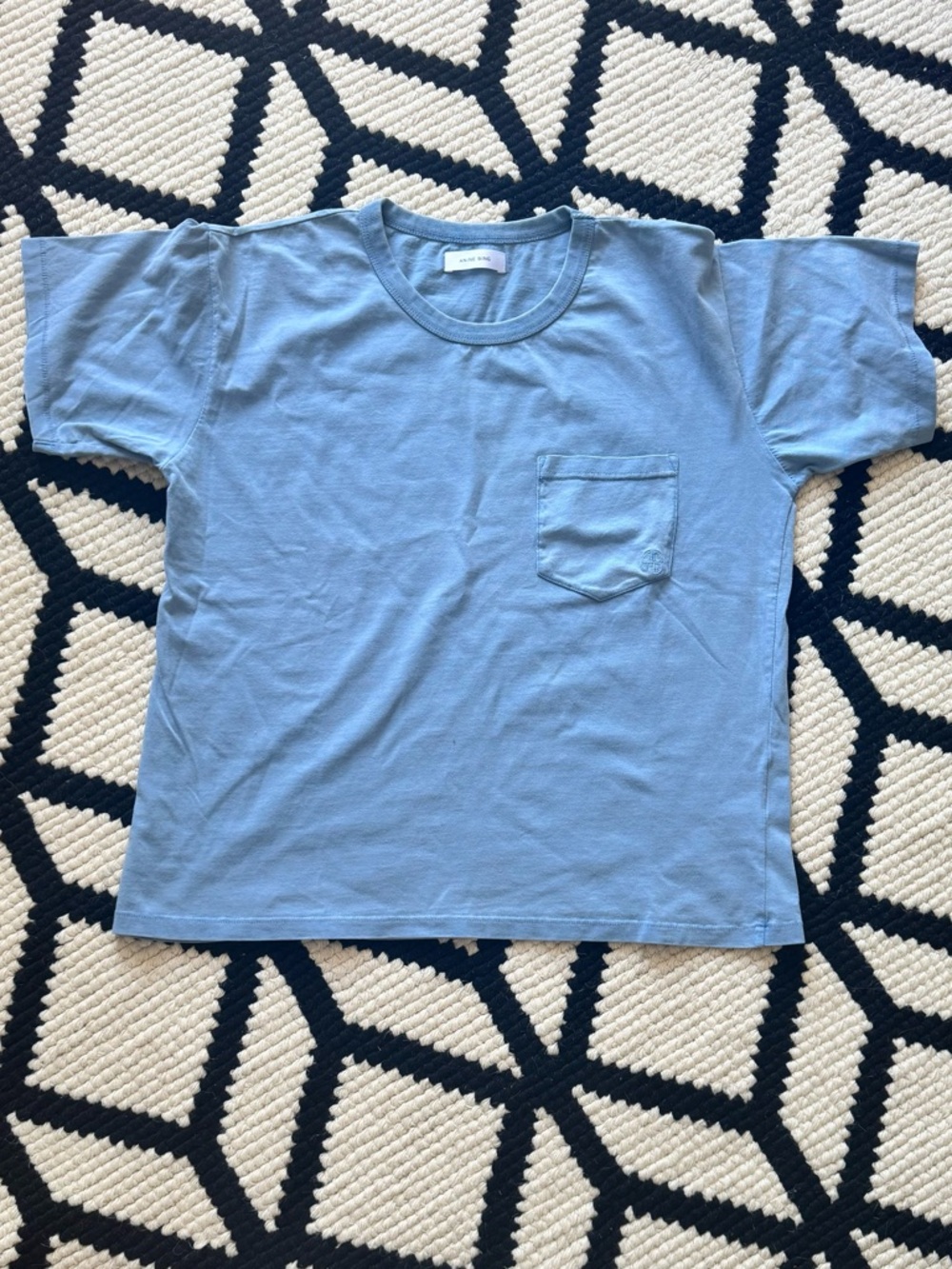 Anine Bing Light Blue Pocket Tee
